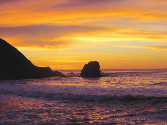 San Mateo County beach sunset